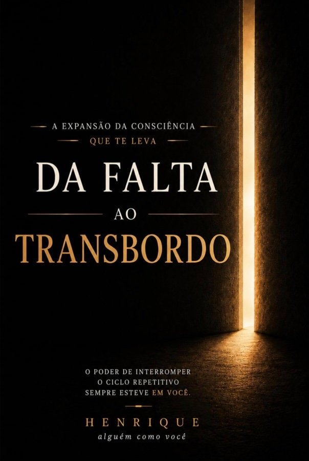 Capa do livro — A Expansão da Consciência que Te Leva da Falta ao Transbordo, de Henrique
